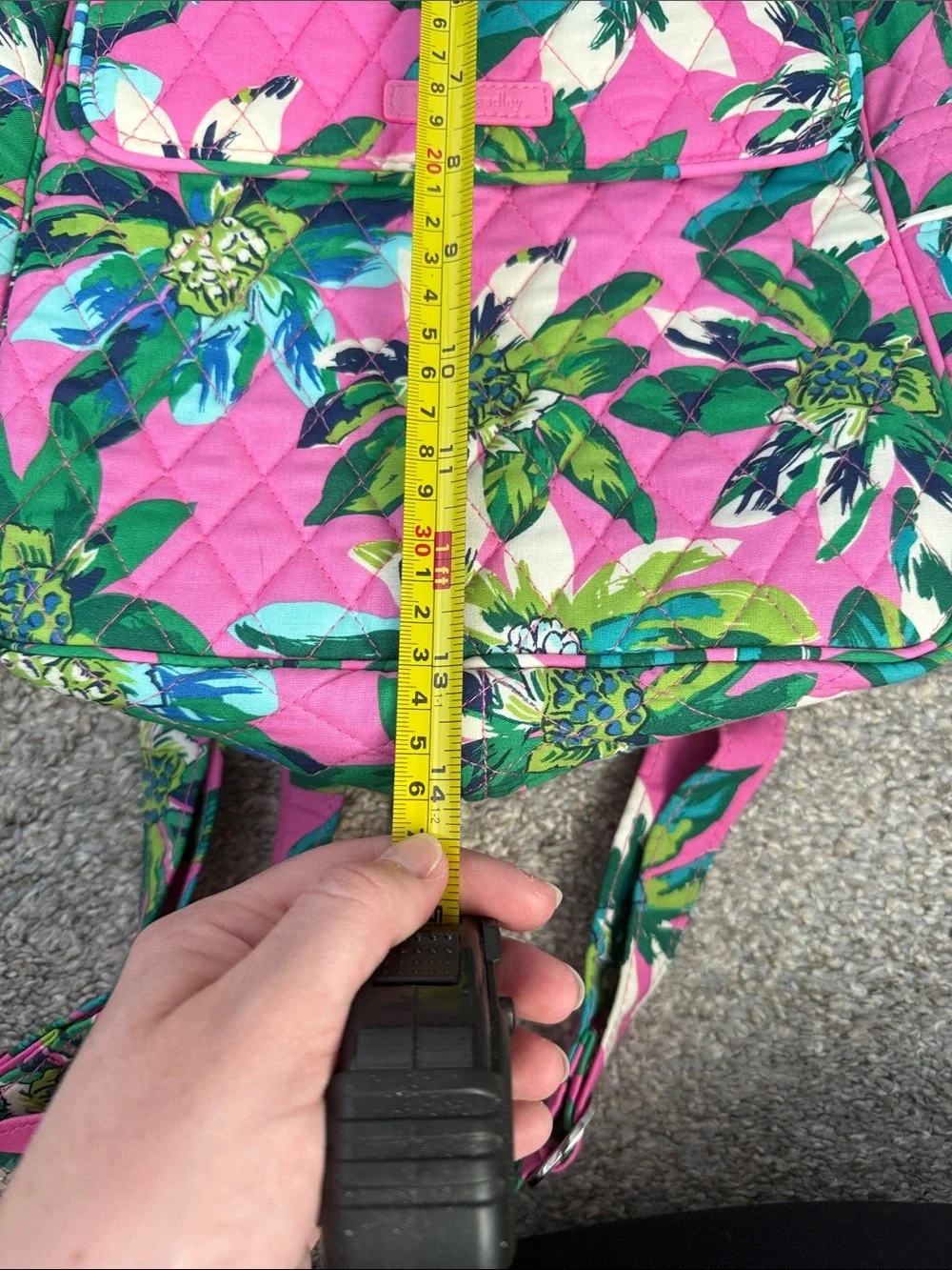 Vera Bradley Pink Floral Quilted Backpack